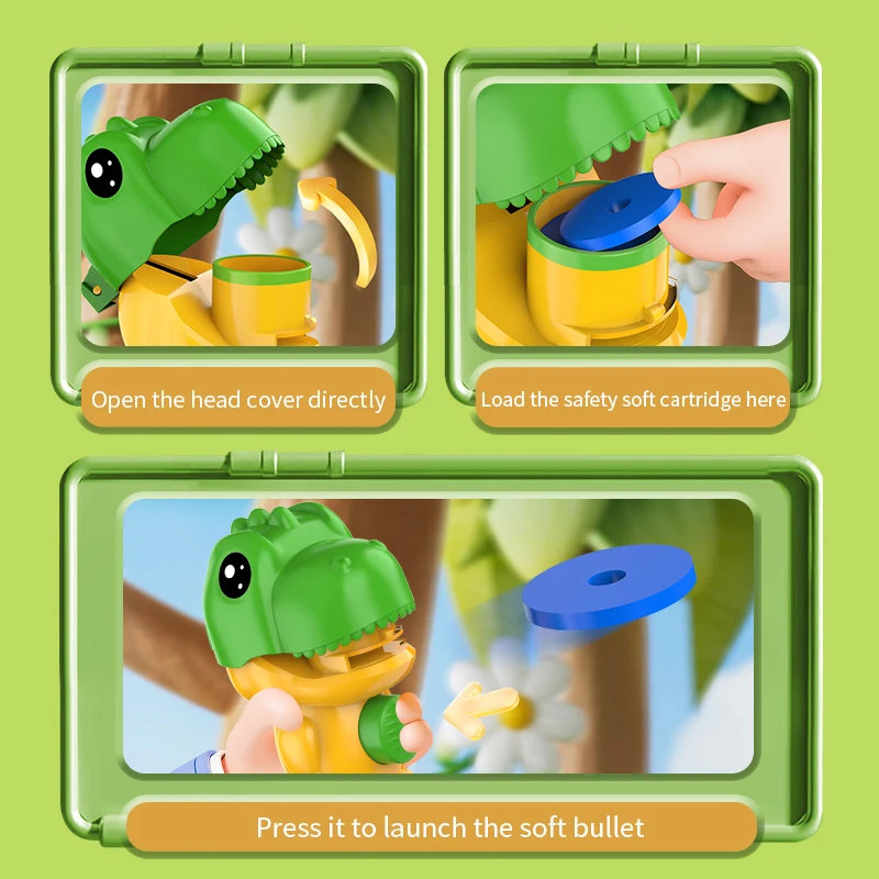 ปืนยิงหัวไช้ยูเอฟโอสำหรับเด็ก, ปืนยิงลูกกระสุนโฟม EVA สำหรับเกมต่อสู้กลางแจ้ง, ของเล่นคลายเครียดแบบอินเทอร์แอคทีฟแสนสนุกสำหรับเด็กๆ