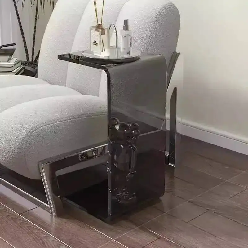 HOT Acrylic Side Table Light Luxury Sofa Small Coffee Transparent Corner Internet Celebrity Simplicity Bedside Bay Window