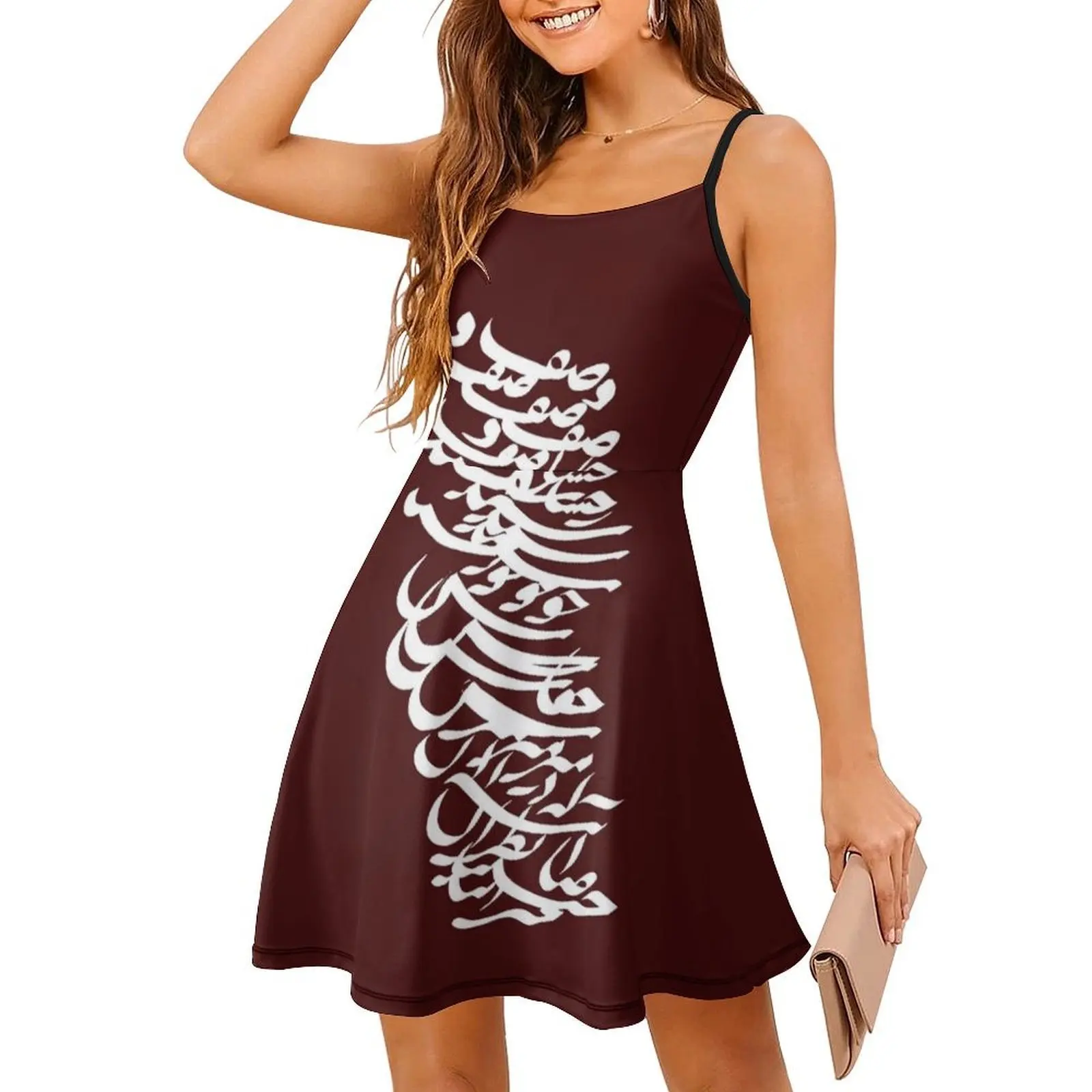 إيران وقصيدة إيران في الفارسي التي شيرت خمر فستان بوهيمي نفخة الأكمام أو بلا أكمام خيارات للنساء فستان إيران طهران #3