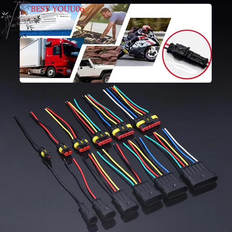 (YOUU06)1/2/3/4/5/6Pin Way Electrical Wire Connector 18AWG Male Female Plug Socket, Quick Disconnect Wire For Car Truck