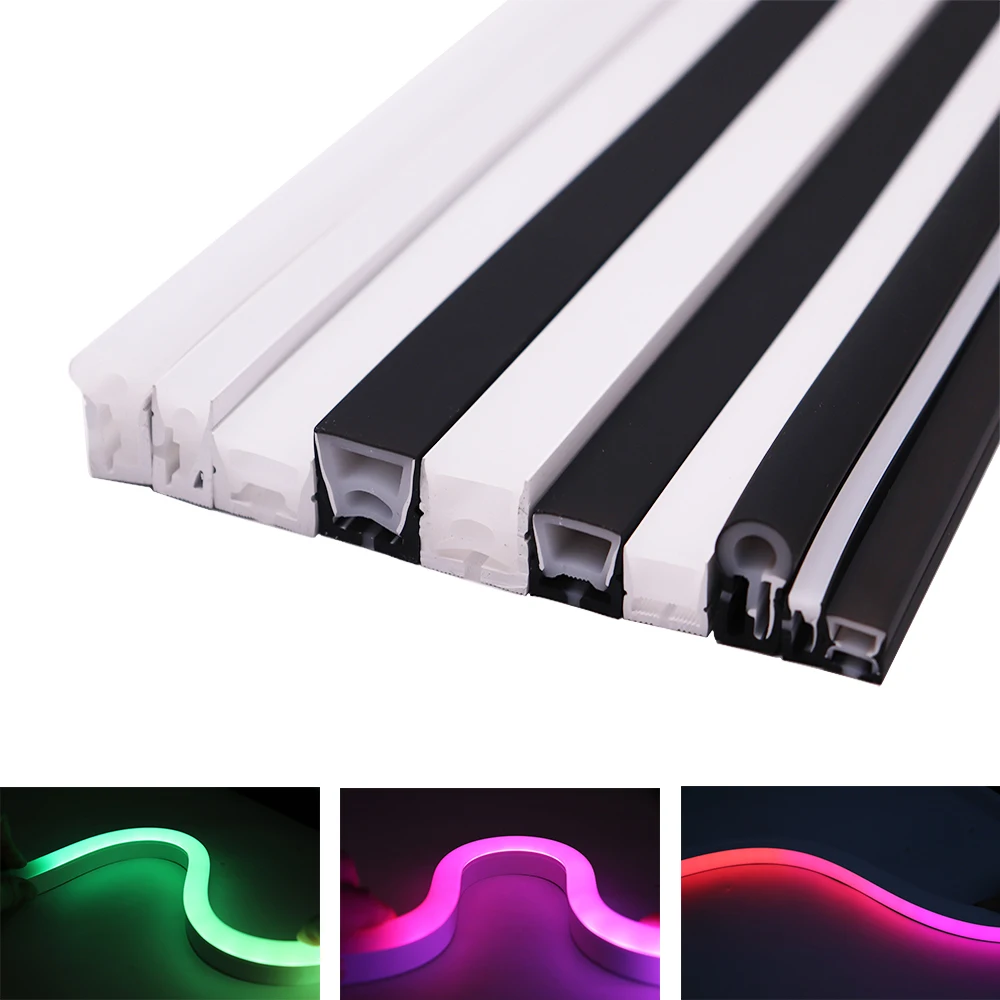 LED Silicone Tube Flexible Neon Soft Lights For SK6812 WS2812B WS2811 DIY Christmas Holiday Decoration Strip Light Tape Rope