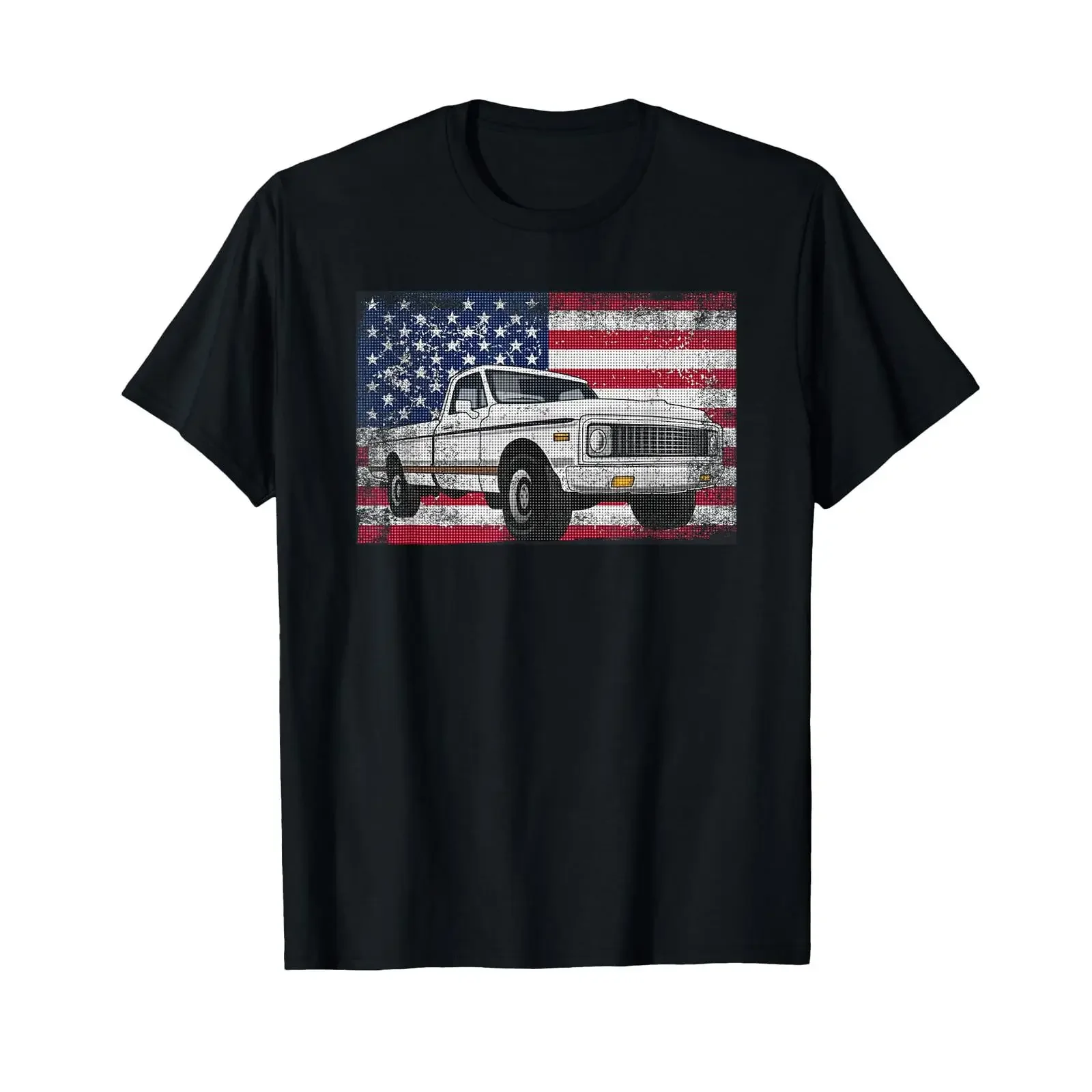 Classic Patriotic Pickup Truck Vintage T Shirt vintage Washed Top For Everyday Wear streetwear Casual graphic homme Stretched