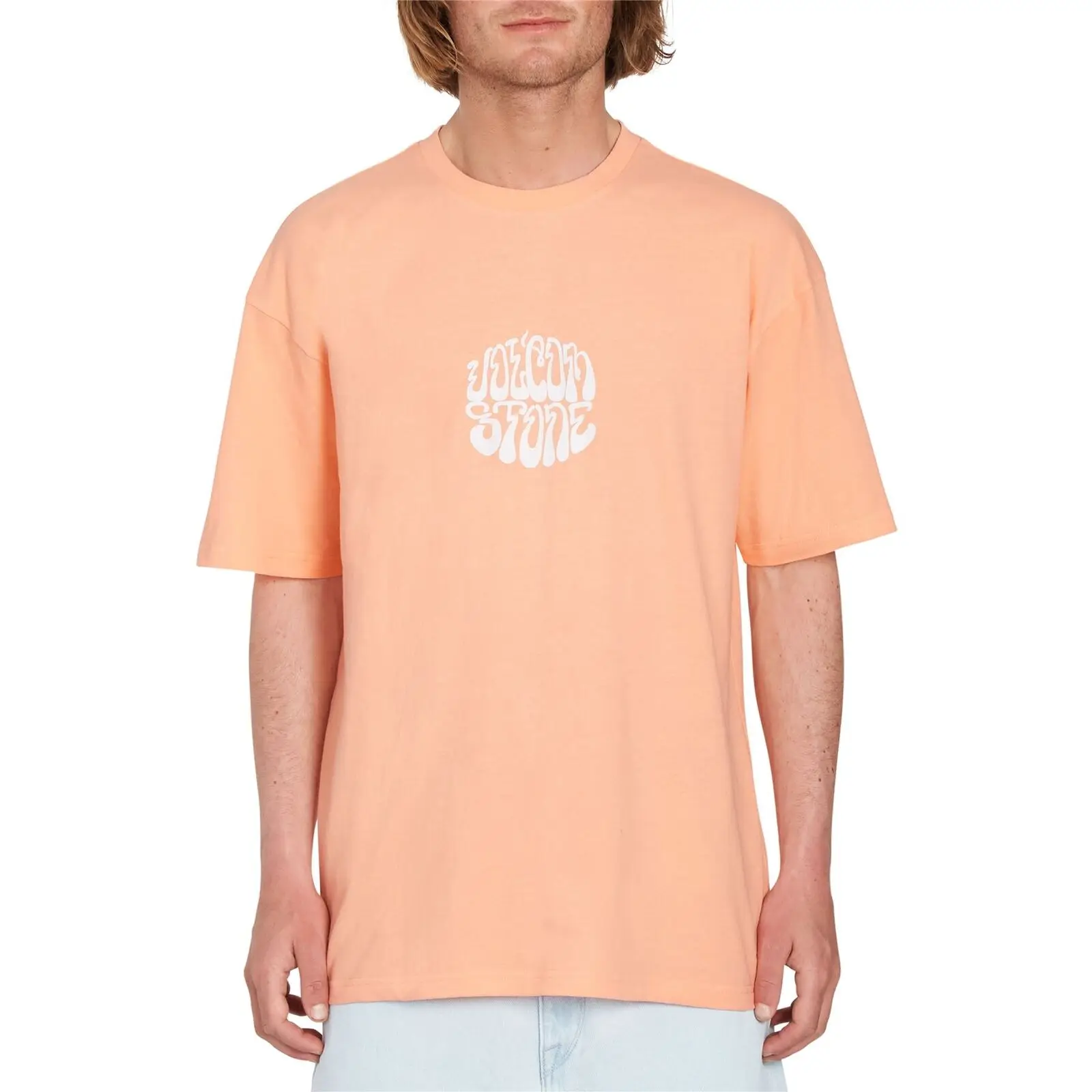 

Cotton SS T-Shirt ~ Circle Trip peach