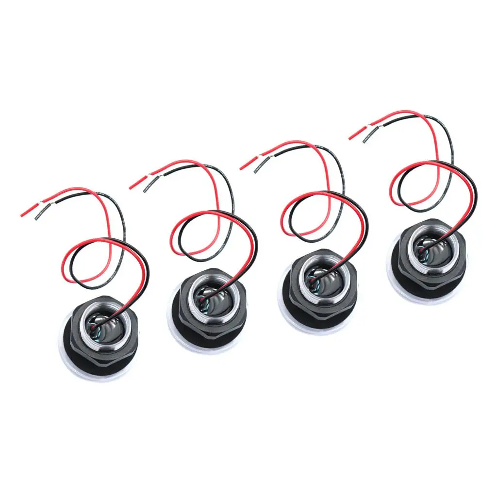 4Pcs Waterproof Round Courtesy Light Boat Marine RV under Water 12V