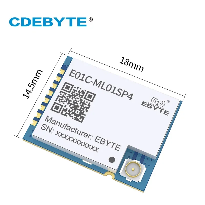 2.4GHz 20dBm Wireless Module PIN to PIN Based on Si24R1 E01C-ML01SP4 Cost-effective SPI Interface SMD IPEX Antenna Smart Home