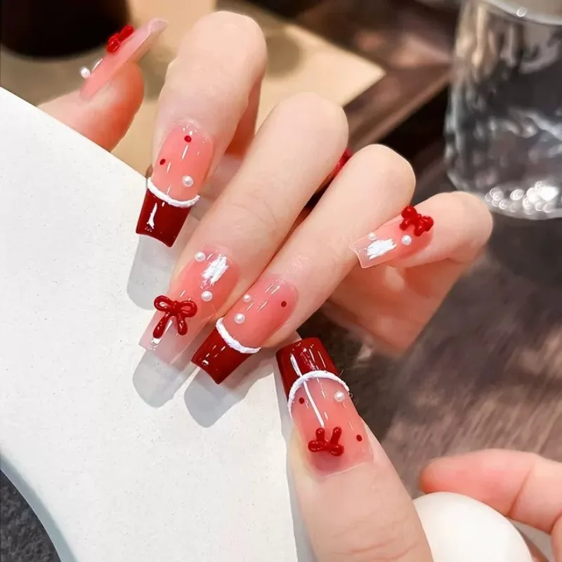 50Pcs Bow Nail Charms, Mini Ribbon Bowknot Resin Nail Decorations Cute Small Ornaments for False Nail Art DIY