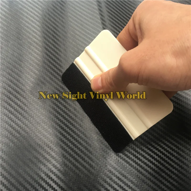 100 pcs/Lot Custom LOGO Car Application Tools White Felt Squeegee For Car Wrapping