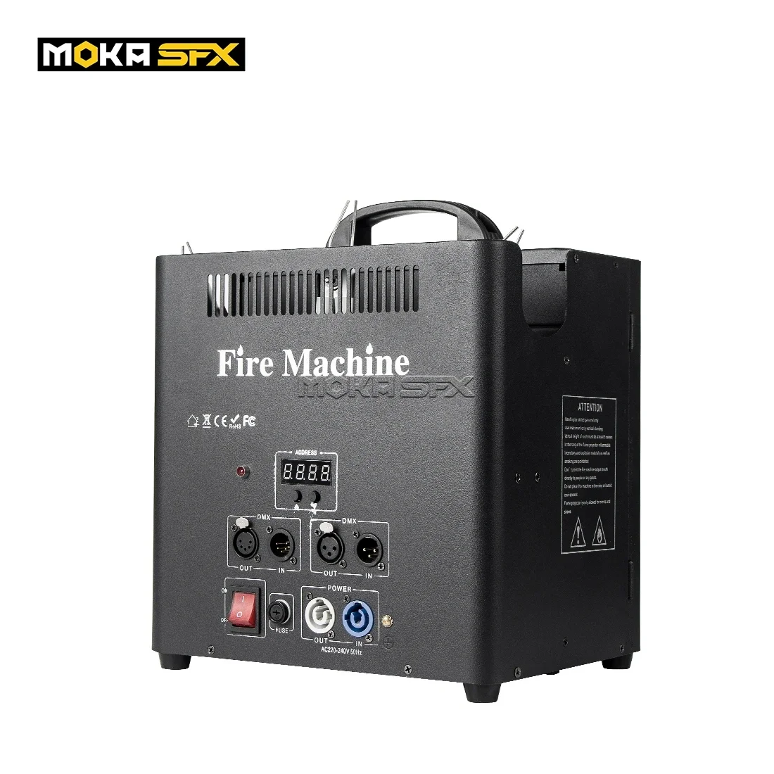 MOKA SFX Stage Triple Flame Projector Dmx Fire Machine Outdoor Dj Jet Flame Machine 5 Dmx Chs High Quality Valve Lcd Display