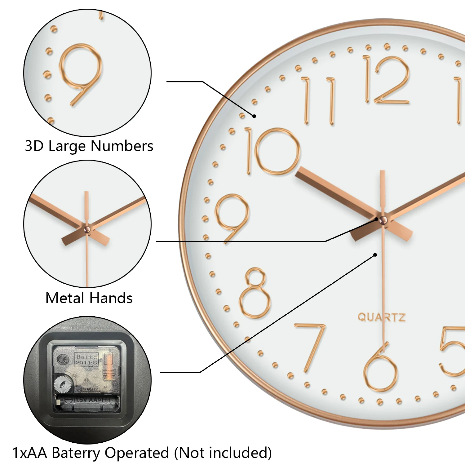 Thumbnail 4 - #78 Latest Silent Wall Clocks Offers