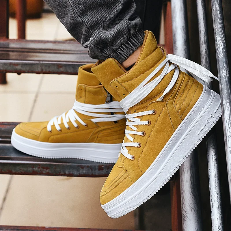 Men New Air Shoes Back To The Future Boots High-top Shoes Sneakers for Men Cowboy Boots Safety Fashion Shoes view 4