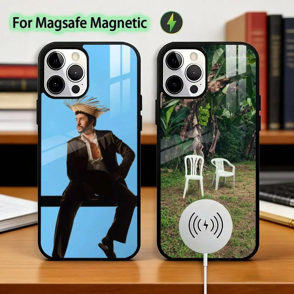 

Bad B-BunnyS D-DTMF Phone Case For iPhone17,16,15,14,13,12,11 Plus,Pro Magnetic For Magsafe Wireless Charging