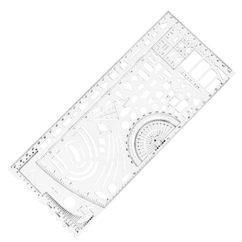 Plastic Measuring Draft Rulers Geometric Ruler Drawing Template Measuring Tool Dropship