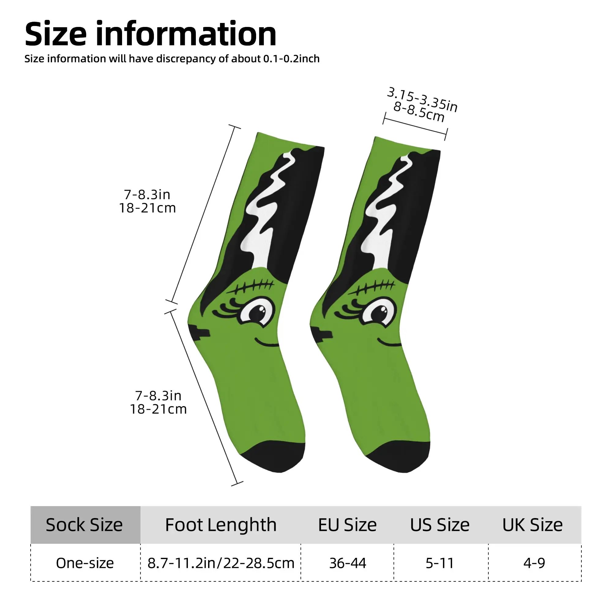 Braut von Frankenstein, süßes Monster, Halloween-Socken, Winterstrümpfe, elegante Herren, mittelweiche Socken, Radfahren, Anti-Schweiß-Socken