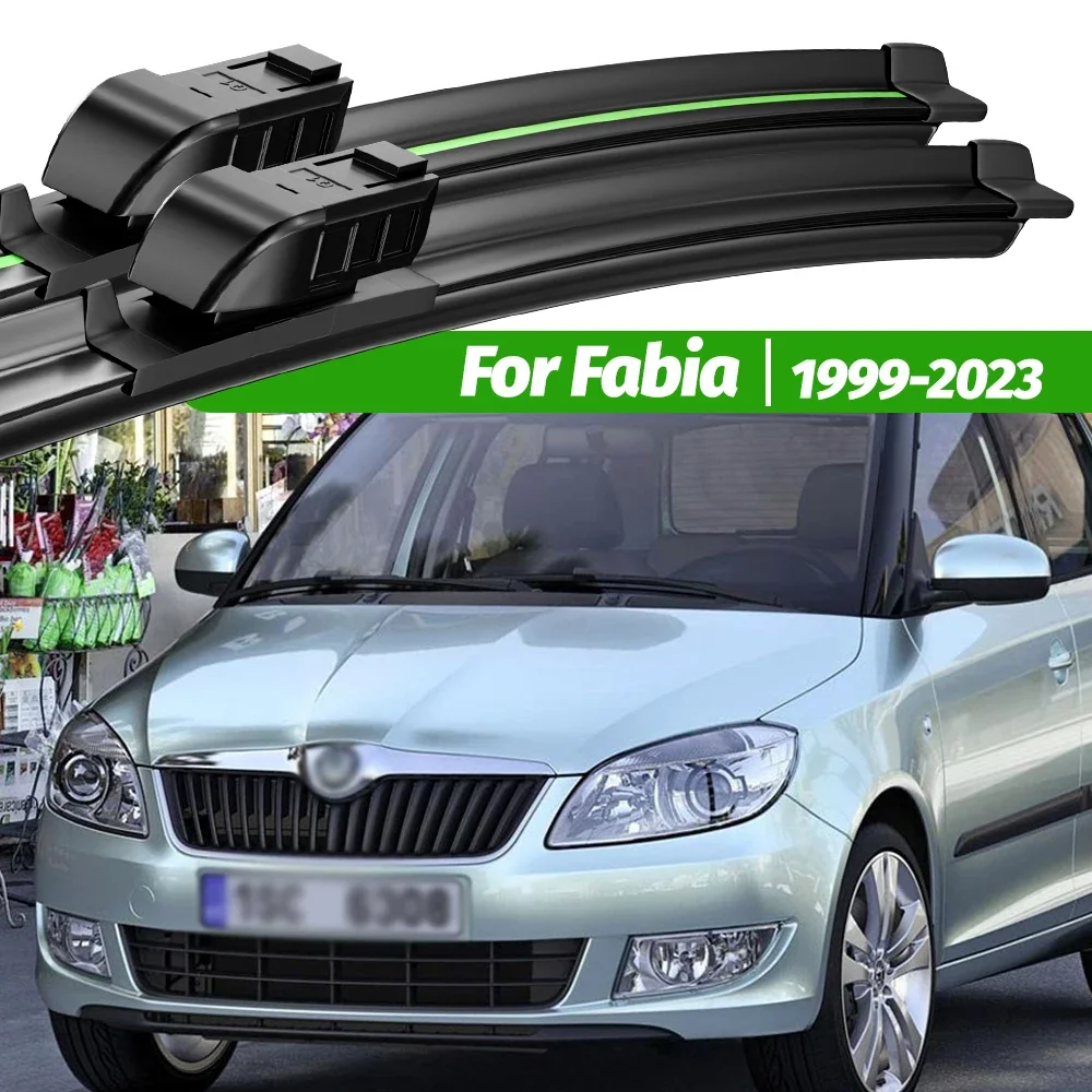 

For Skoda Fabia MK1 MK2 MK3 MK4 1999-2023 2pcs Front Windshield Wiper Blades 2007 2014 2020 2021 Windscreen Window Accessories