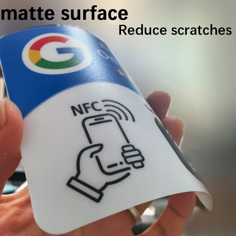 For Google Review NFC Sign Self Adhesive NFC Tap Sticker Matte NFC Plate Business Store Table Window Collect Customer Reviews