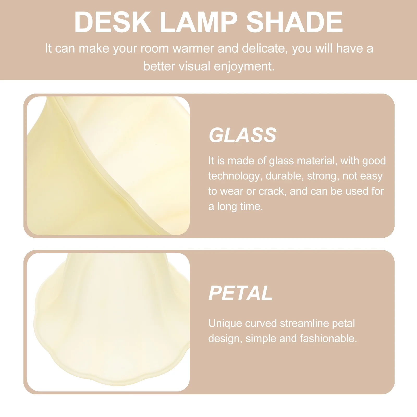 

E27 Retro Glass Lampshade Table Light Cover Sturdy Structure Long Lasting Visual Enjoyment Bedroom Dining Room Office