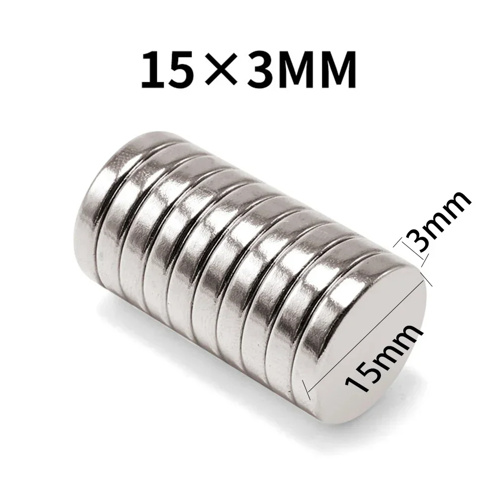 N52 15x3 Standard Magnet Wind Spin Rotate Neodymium extra Strong Scooter Rare Earth Motor Nickle Search Magnetic Fridge DIY