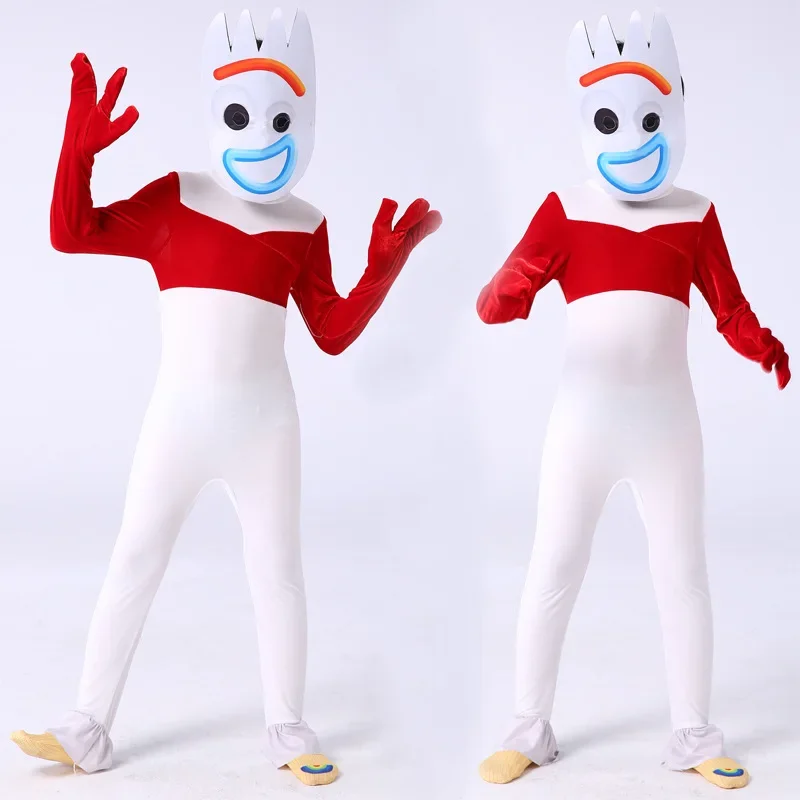 

Toy Story Forky Cosplay Costume Bodysuit Jumpsuit Halloween Cosplay Kid Adult Children Party Festival Roleplay Clothes Mask Suit