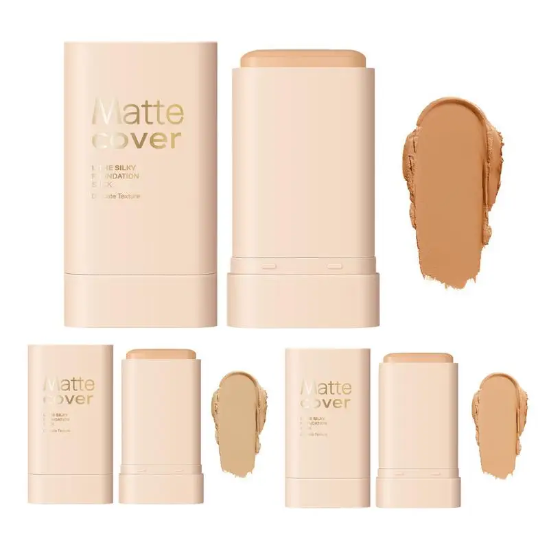 2 In 1 Matte Eraser Foundation Cream Stick Full Coverage Oil-control Face Base Moisturizing Face Waterproof BB Cream Makeup