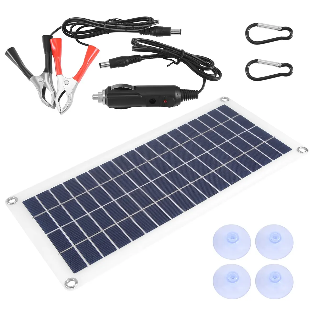 Exquisite- 15W Solar Panel 12-18V Solar Cell Solar Panel for Phone RV Car MP3 PAD Charger Outdoor Battery Supply B