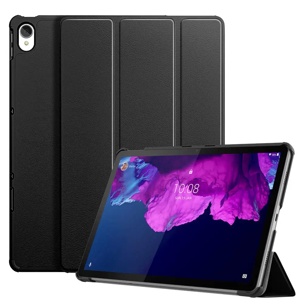 Case for Lenovo tab P11 Plus Tablet 11 Inch Ultra Slim Lightweight Tri-Fold Shell Stand PU Leather Cover with Auto Sleep/Wake