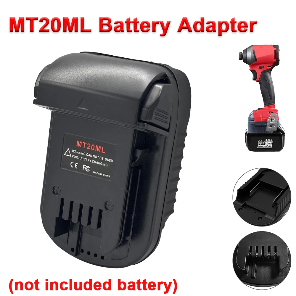 

Адаптер-конвертер MT20ML – для преобразования аккумуляторов Makita 18V BL1830 BL1850 в аккумуляторы Milwaukee M18 18V Li-ion для беспроводных электроинструментов.