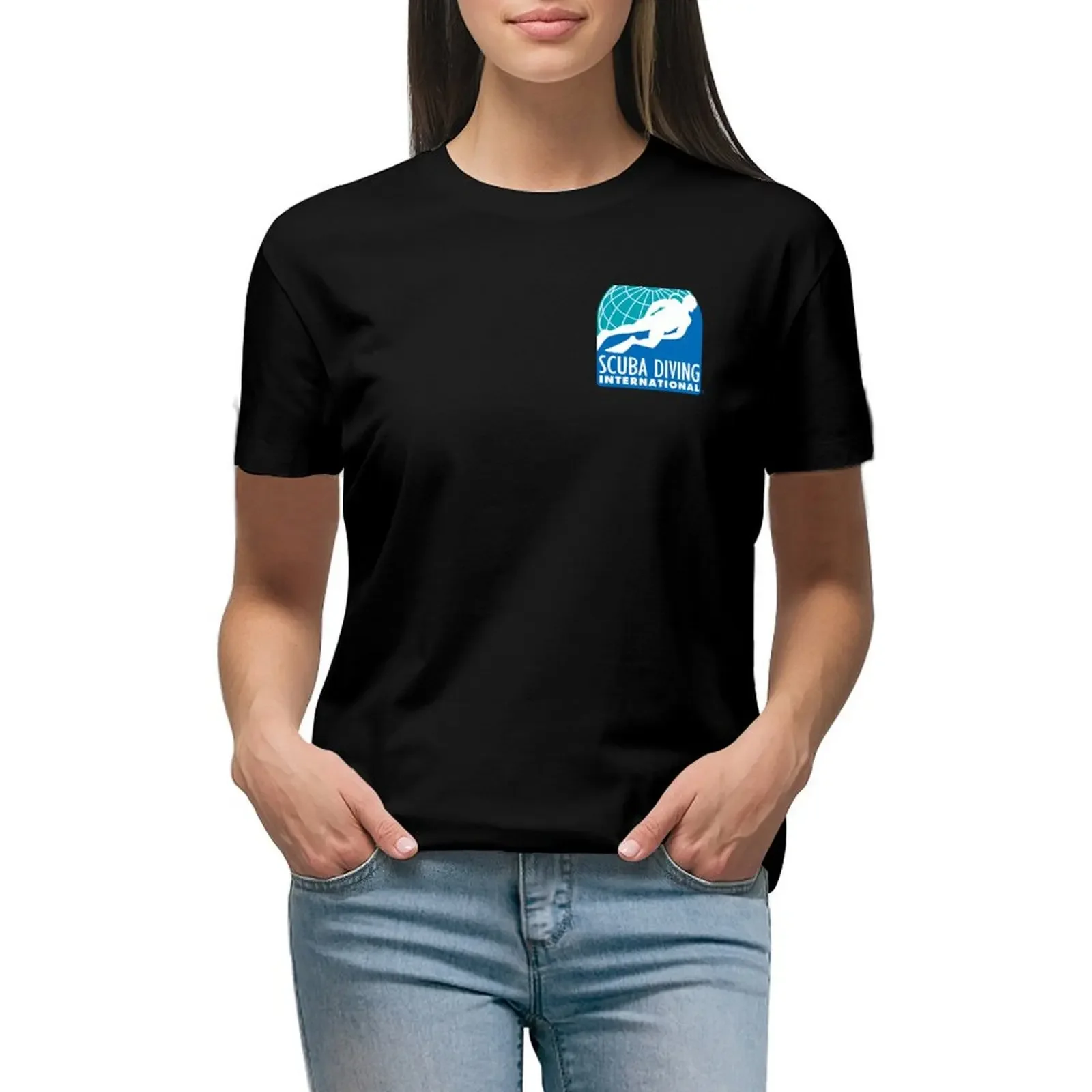 

Scuba Diving International (SDI)- Official Logo T-Shirt blanks summer clothes sweat rock and roll t shirts for Women