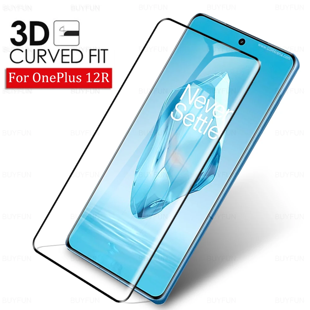 For OnePlus 12R 3D Curved Tempered Glass One+ 12 R R12 Screen Protector Oneplus12R 12rOneplus 1+12R 1+ One+12R Protective Films