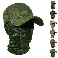 Outdoor Hiking Hunting Fishing Sun Protection Duckbill Hat Tactical Military Fan Baseball Cap Sports Mask Set Riding Mask Bike