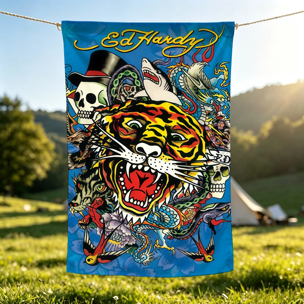 Fashion print E-Ed H-Hardy flag For Living Room Home Dorm Decor Wall Outdoor Camping Party Banner Gifts