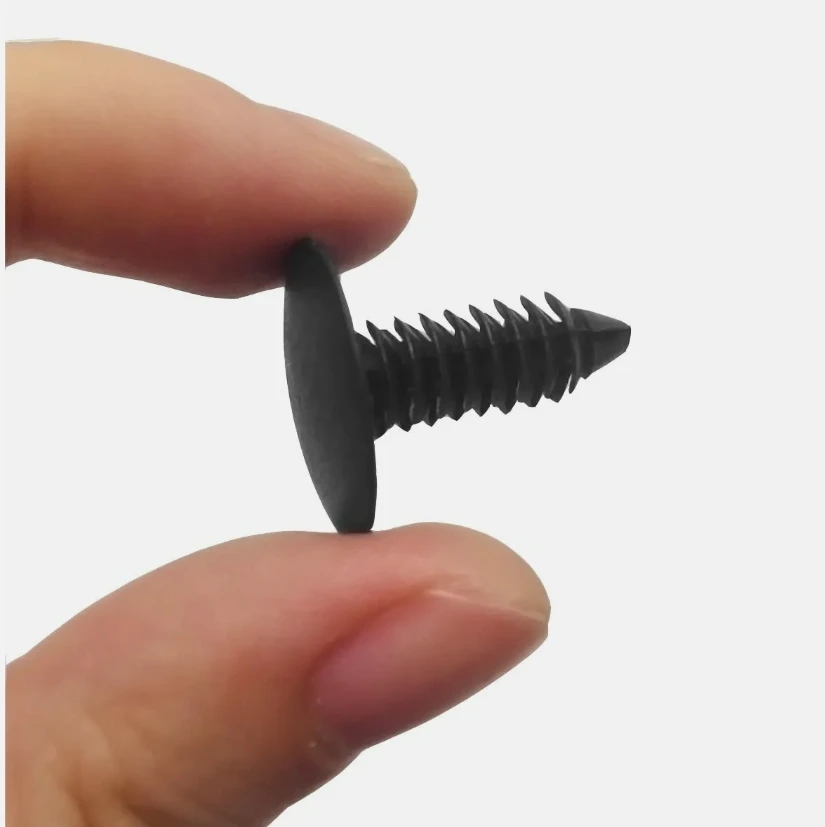 100pcs/set Car Door Panel Screws Rivet Door Panel Nails Black Screw Car Engine Under Cover Splash Guard Fixing Clips