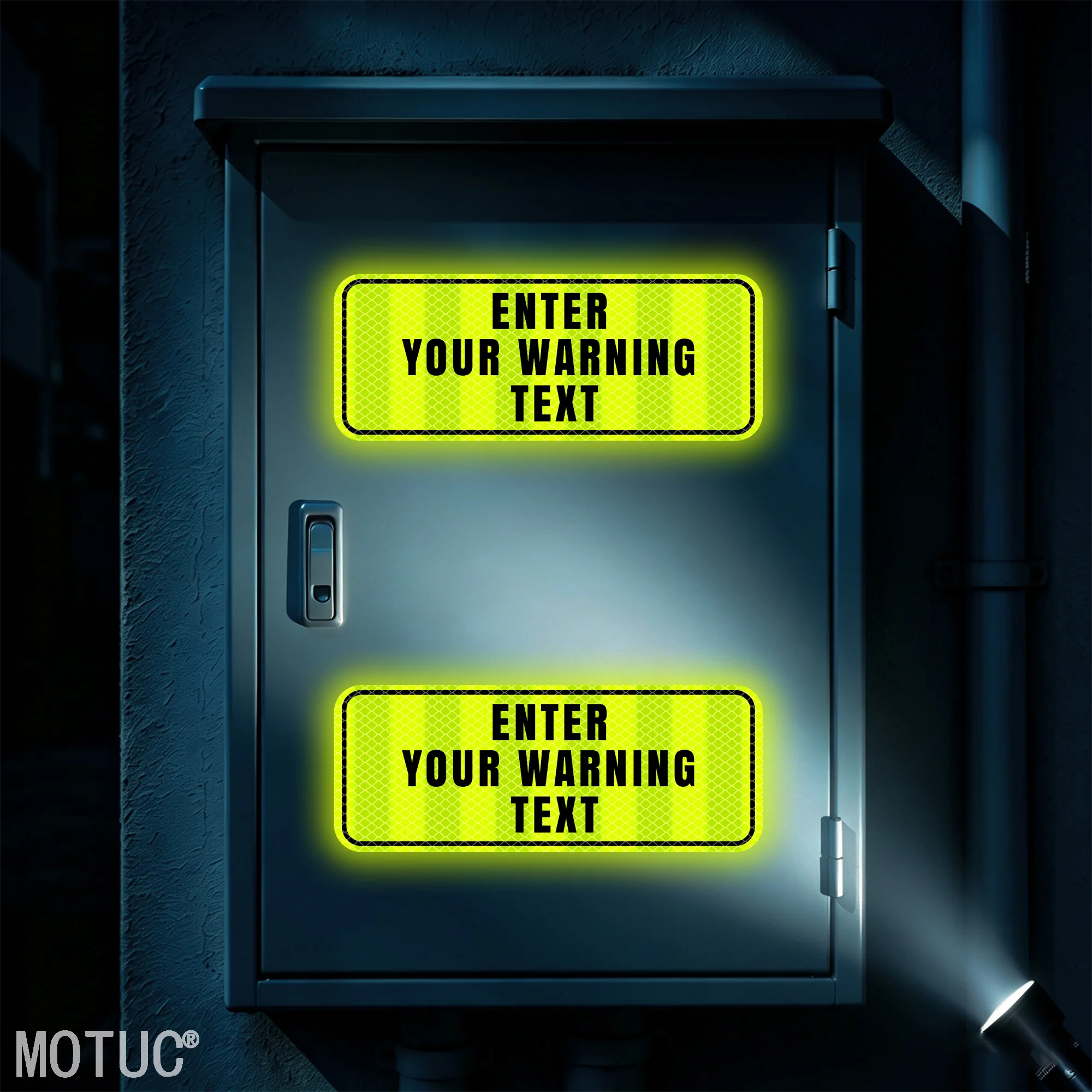 10Pcs Personalized Custom Warning Safety Decals Weatherproof Reflective Sticker Alert Sign for Vehicle Outdoor Use
