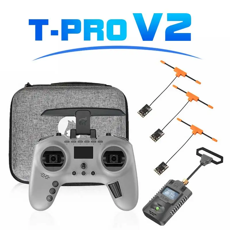 

Jumper T-Pro V2 6-8.4V ELRS 1000mW / JP4in1 Multi-protocol Hall Gimbals ExpressLRS Radio Control OLED Screen Self-lock For Drone