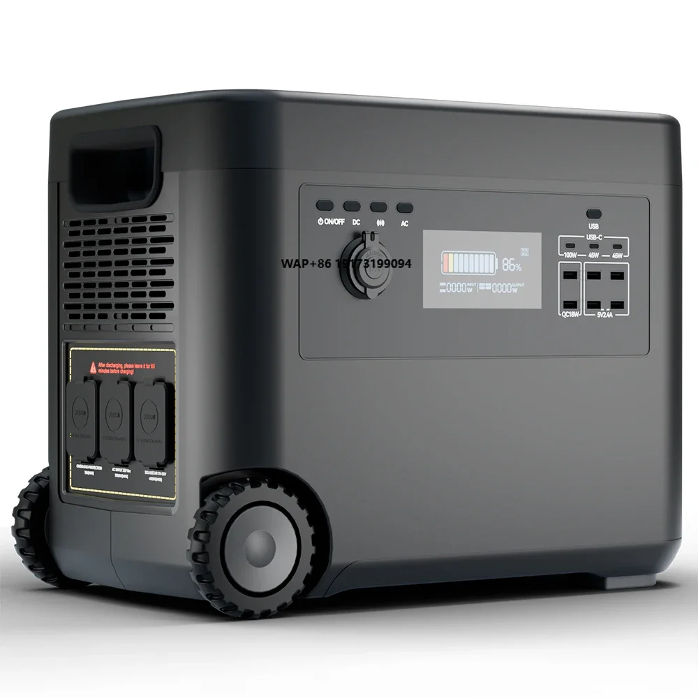 2.5Kw 3Kw 4.2Kw 5Kw LiFePO4 Portable Power Station Solar Generator From USA Stock for Electric Skateboard Charging