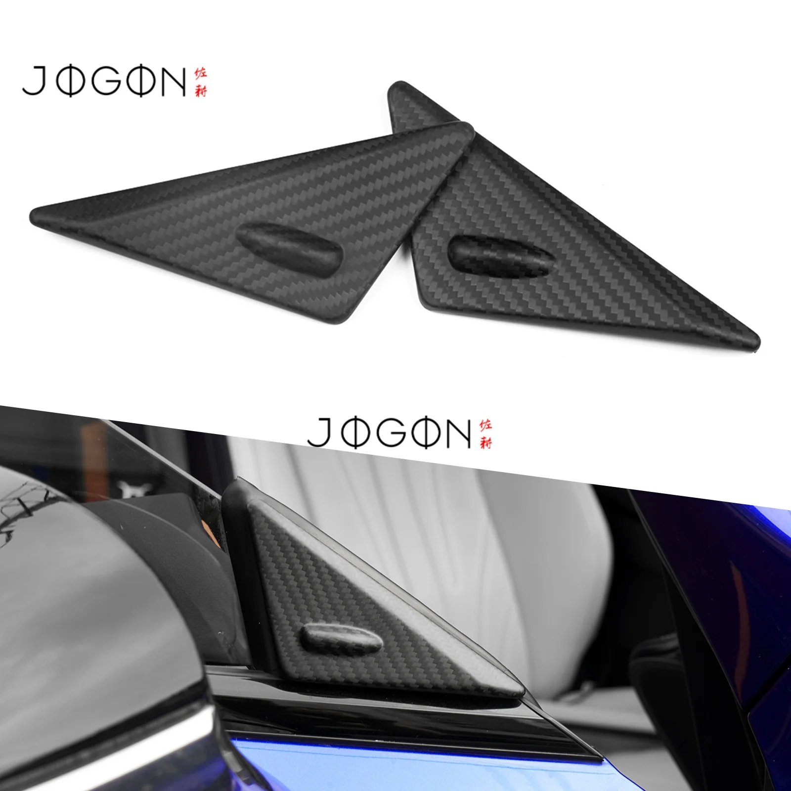 2Pcs For Lexus LC500 500h 2018-2025 Carbon Fiber Car Front Window Triangle A-Pillars Cover Trim Exterior Overlay Accessories