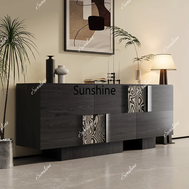 

Italian light luxury dining side, villa high-end customization, storage, entrance cabinet