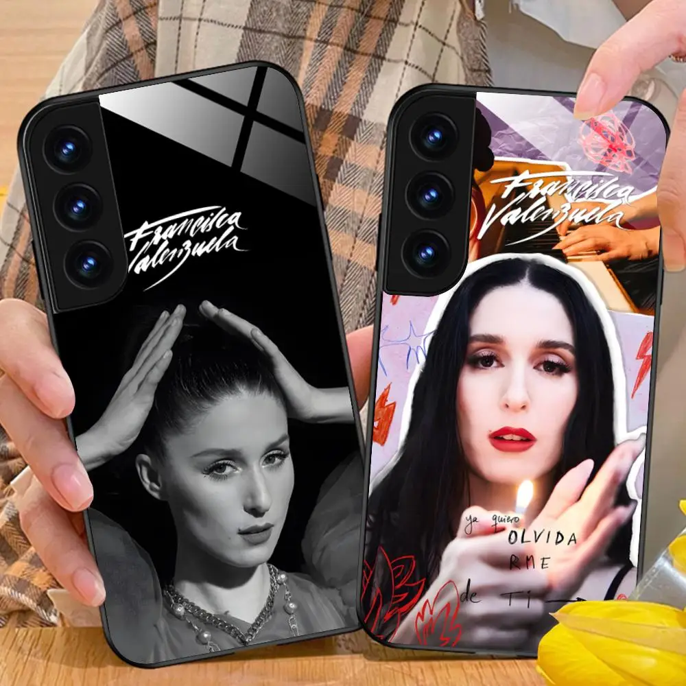 Francisca Valenzuela Glass Mobile Phone Case for Samsung Galaxy S26 S25 S24 S23 S22 S21 S20 Note20 Plus FE Ultra Colorful Cover