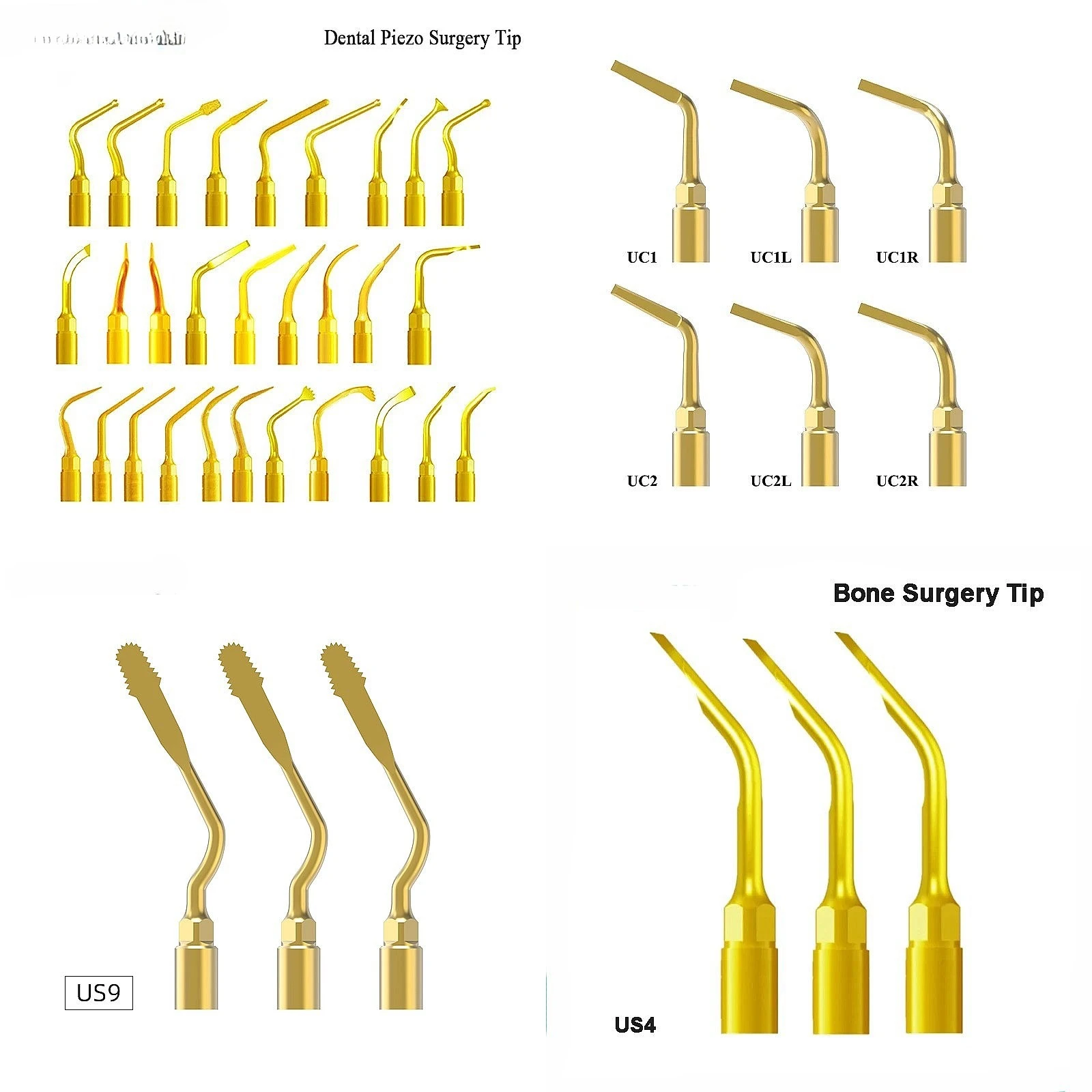 Dentals Piezo Surgery Tip for Mectron Woodpecker Sinus Lifting Implants Scaling Dentals Tool
