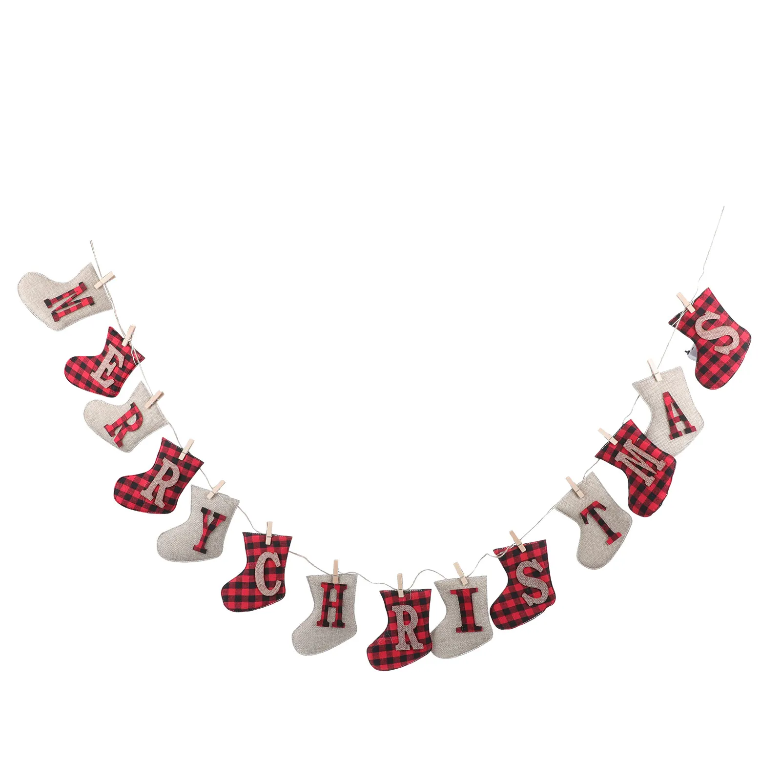 

1pc Christmas Bunting Banner Pendant Cartoon Cloth Hanging Ornament Party Xmas Supply Wall Adornment Festival Decoration Ceiling