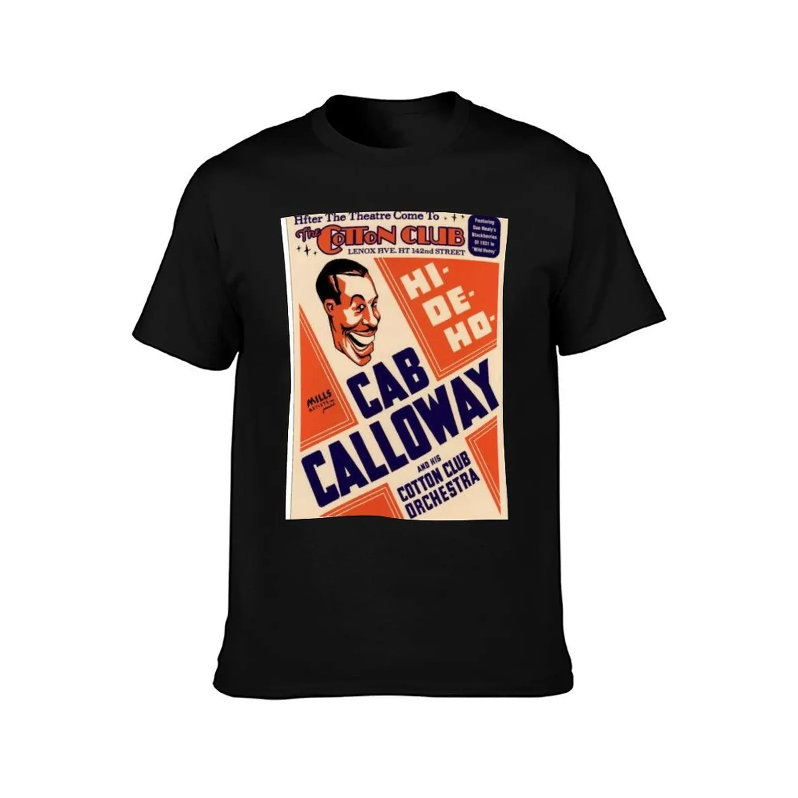 Cab Calloway- HI-DI-HO Retro T-Shirt, Summer Casual Cotton Tee, Oversized Streetwear Tops, Vintage Graphic Print, 100% Cotton