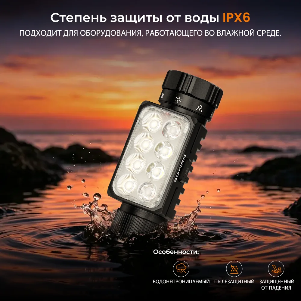 SOFIRN HS23 3320LM Headlamp Dual White Red LED 21700 Rechargeable Type C Charge IPX6 Waterproof Outdoor Working Headlight