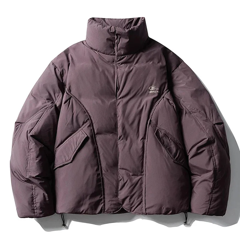 الرجال الشتاء أسفل السترات 85% الأبيض بطة سترات منفوخة رشاقته الدافئة سترات معاطف Harajuku المتضخم وسادات مبطنة #3