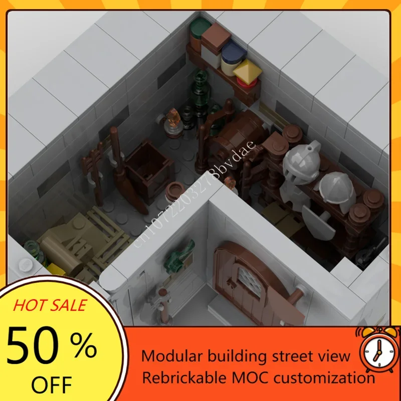 1890 pçs bidenhoenfels castelo modular moc kit criativo vista de rua arquitetura personalizada diy montagem modelo presentes para crianças idades