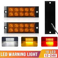 2pcs LED Truck Rear Taillight 12V 24V 10LED Yellow White Red Reversing Lamp LED2835 Warning Indicator Light Stop Brake Light