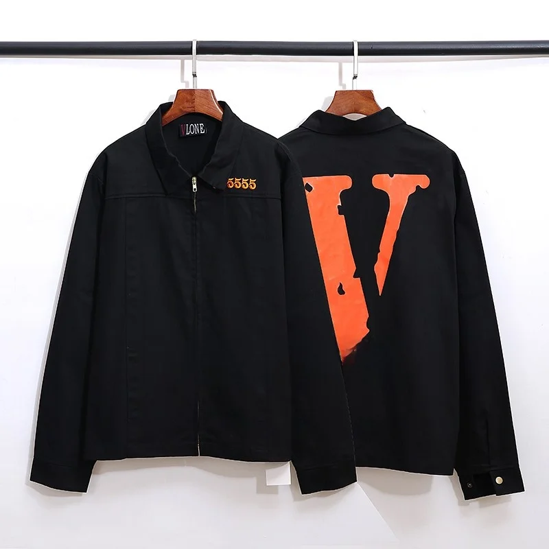 

FOG V-Ne Zipper Jaet ex Prisoner Sle Spring Autumn Trendy Long Sve Loose Fit Youthful Culture Inspired