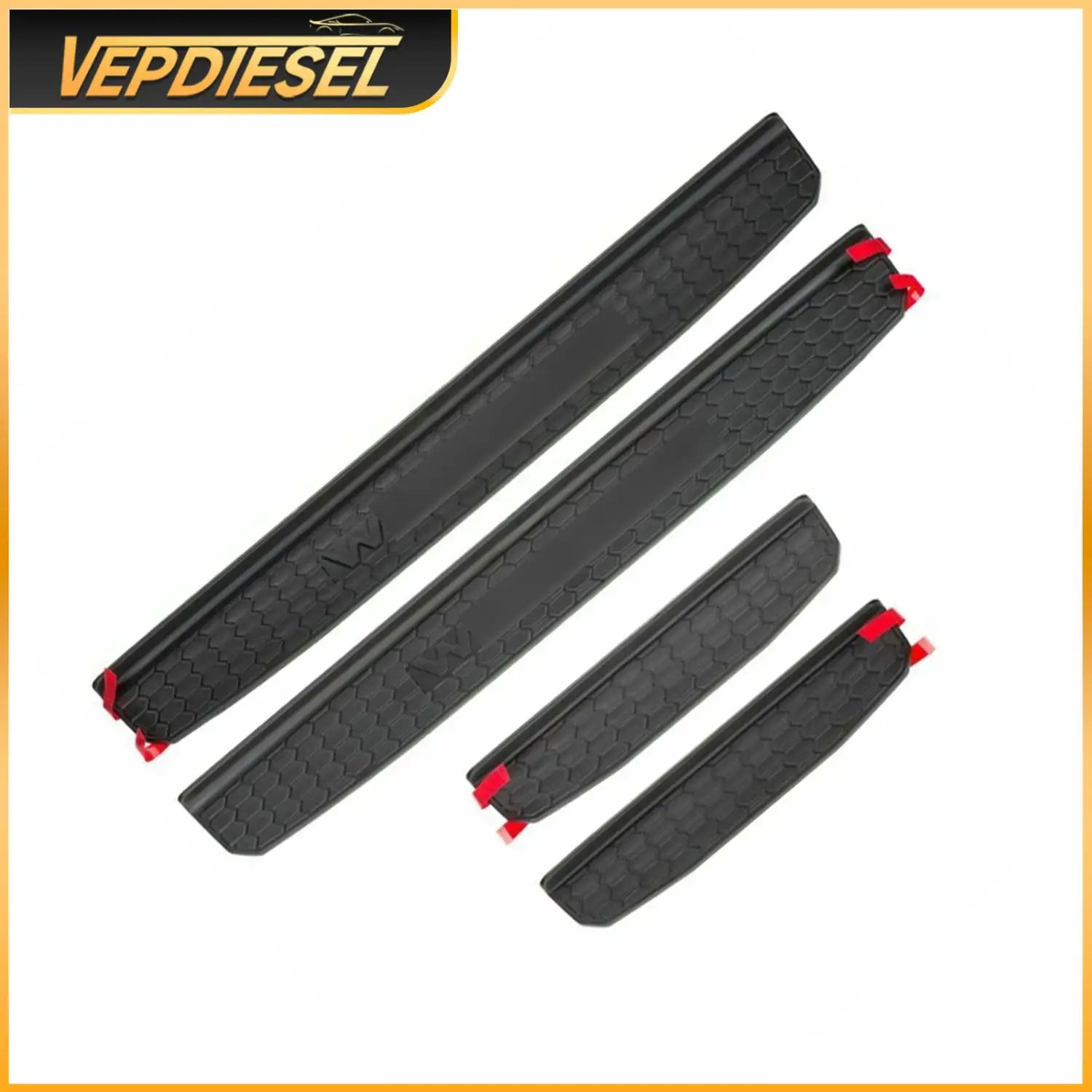 

4Pcs NEW OEM 4 Door Black Molded Door Sill Guards 82215394 For 18-23 JEEP WRANGLER Professional Car Replacement Parts