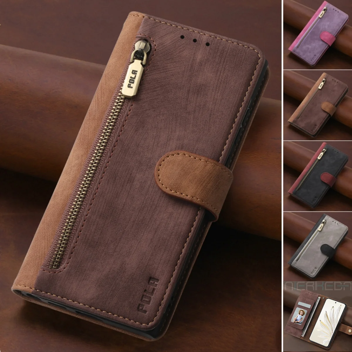 Business Flip Leather Case For Samsung Galaxy A55 A35 A25 A15 A05S A54 A34 A24 A14 5G M54 M55 M34 Anti-Theft Brush Wallet Cover