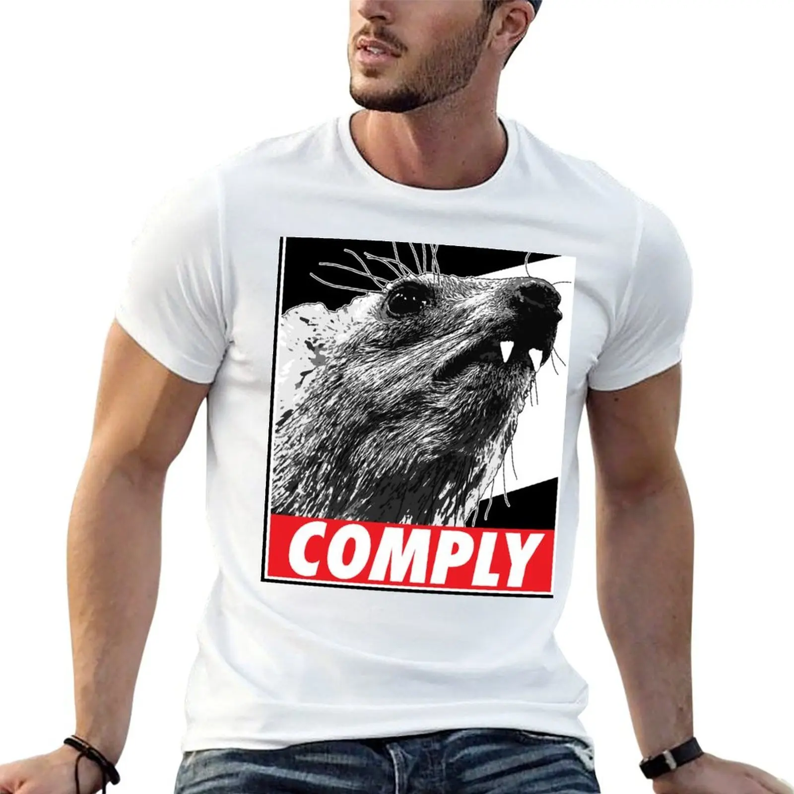 Heed the Hyrax Comply to Hyrax Superior Hyrax Mama T-Shirt funny t shirts dark humor man t shirts graphic T-Shirt