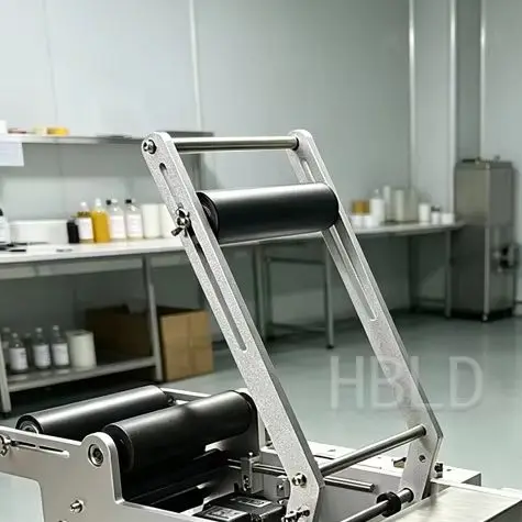 Label Applicator Machine, Stable Semi Auto Round Bottle Labeler, Versatile Sticker Labeling Machine For Cosmetic Jar