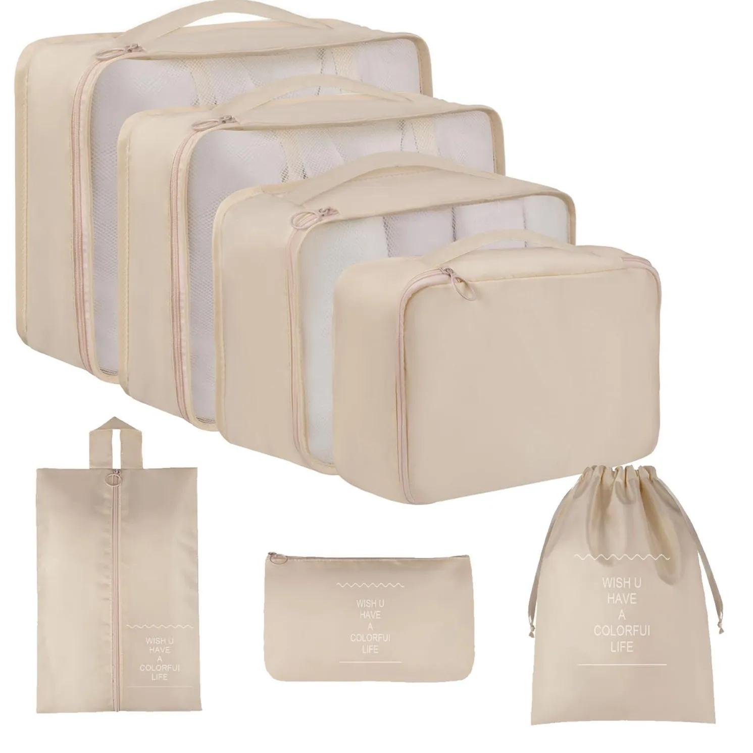 7-Piece Travel Packing & Toiletry Bag Set product image